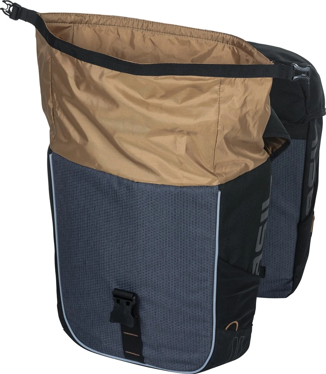 Basil Miles Dubbele Fietstas - Zwart - 34 Liter - Afbeelding 7