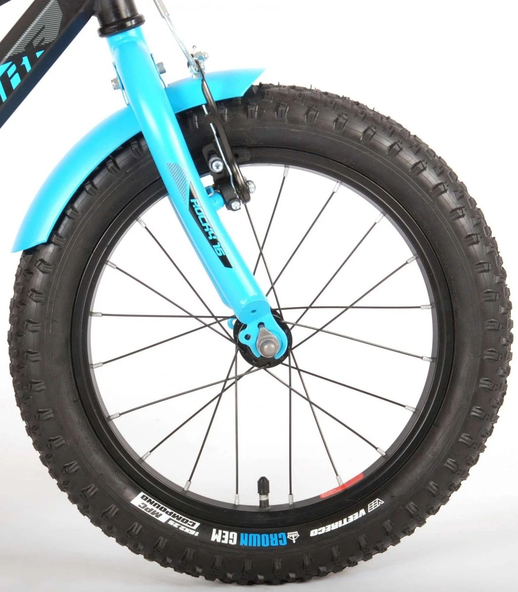 Volare Rocky Kinderfiets - 16 Inch - Zwart Blauw - 95% Afgemonteerd - Prime Collection - Afbeelding 9