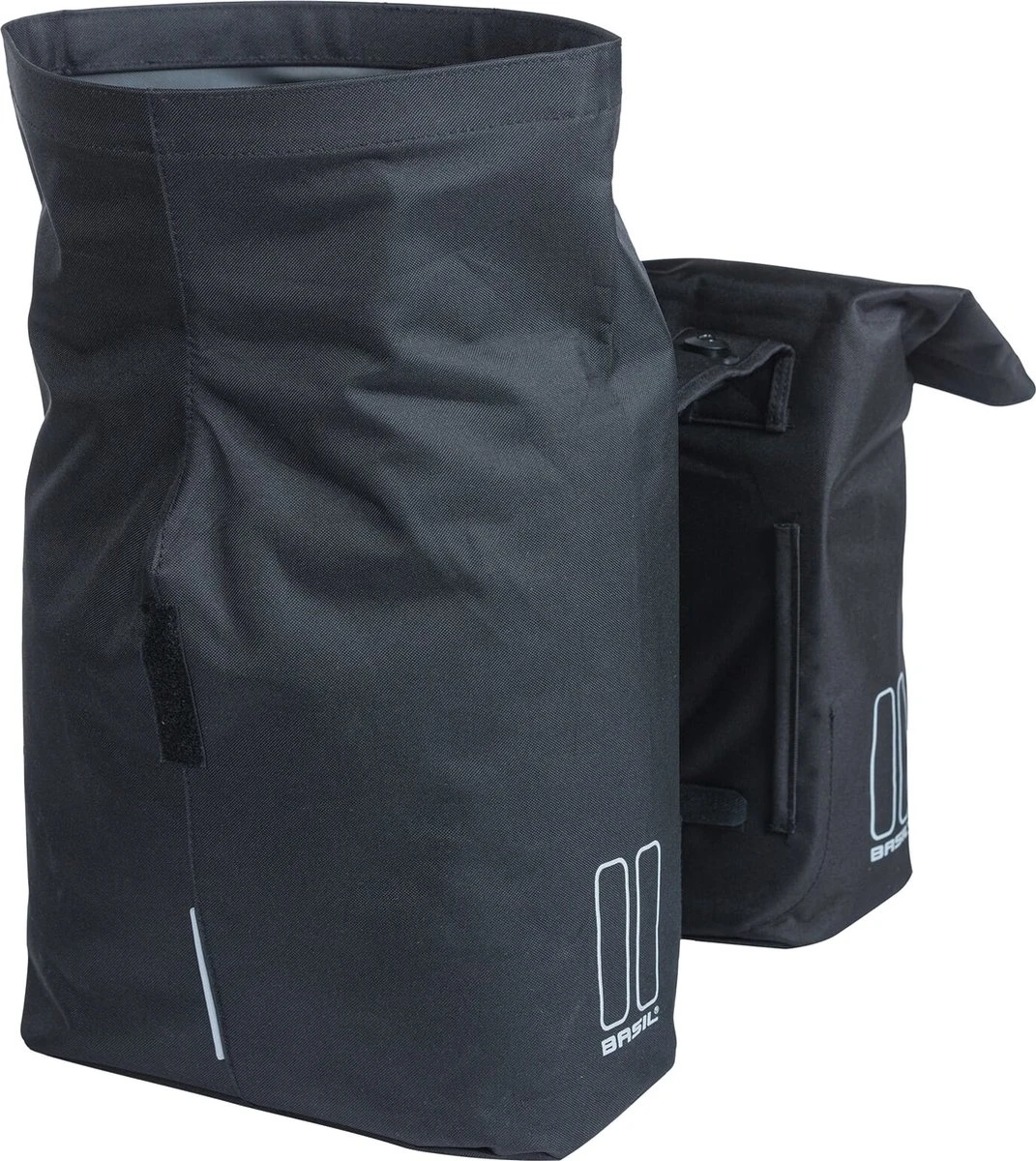 Basil City Dubbele Fietstas MIK - 28-32 Liter- Zwart - Afbeelding 3