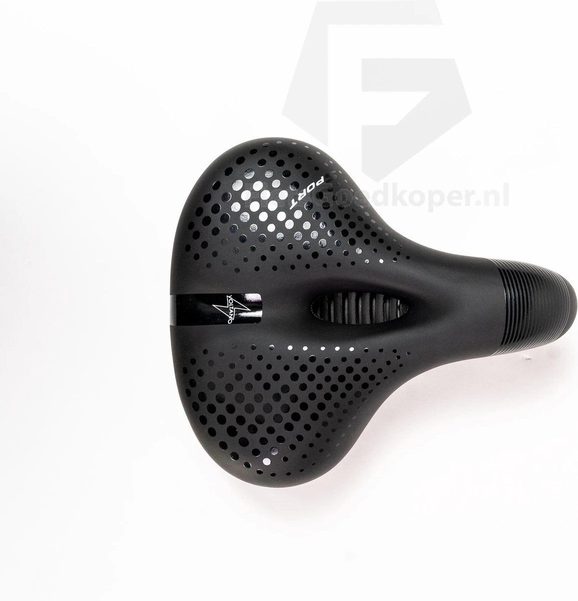 Voltano Pro Gel Fietszadel – Met Uitsparing – Zwart – Unisex - Inclusief Zadelstrop - Ergonomisch Gevormd - Elastomeer Vering - Afbeelding 6