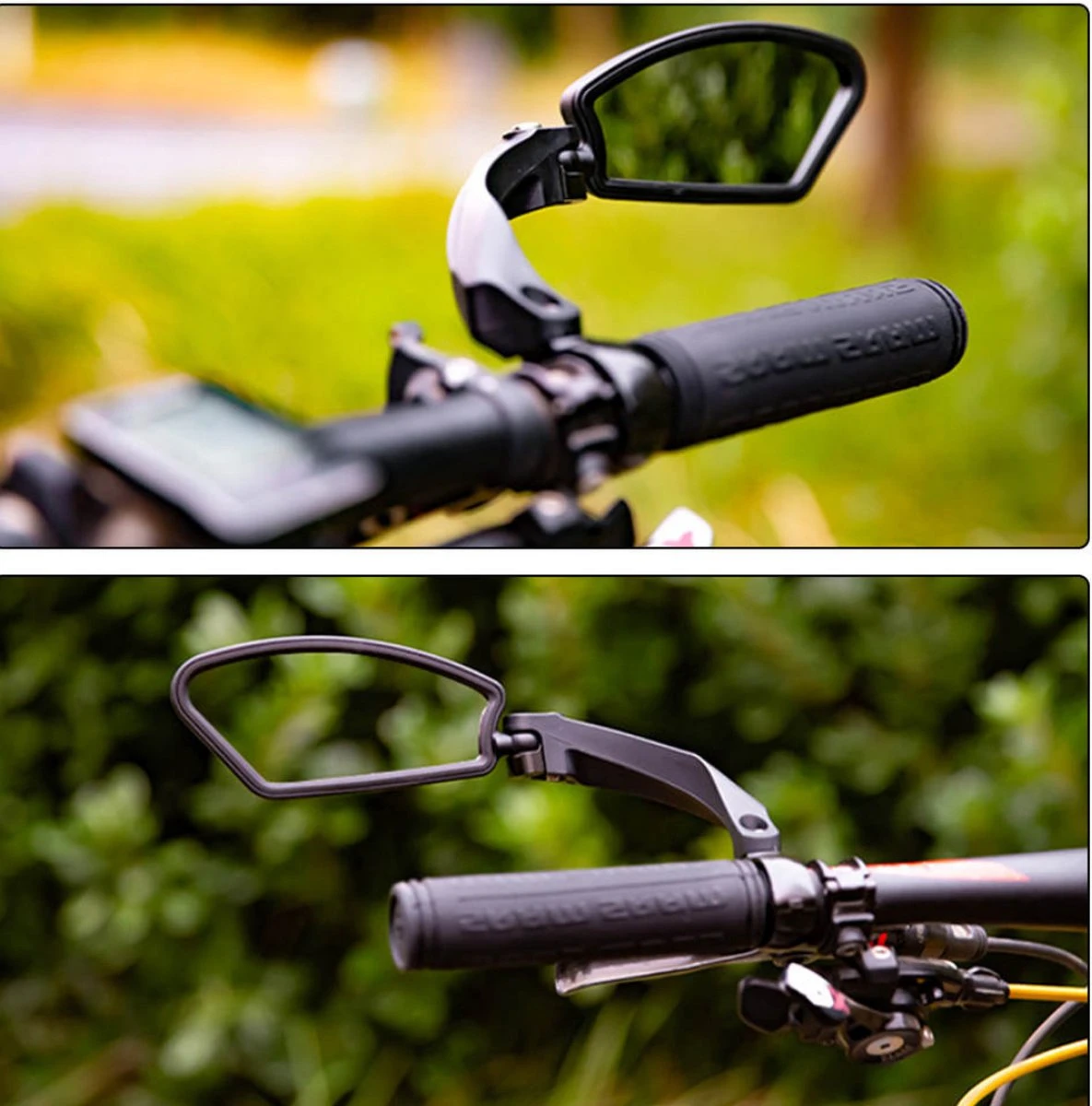 Fietsspiegel - Fietsspiegel Ebike - Links - Achteruitkijkspiegel - Fietsspiegel Op Stuur - Fiets Spiegel - Verstelbaar - Zwart - Stuurbevestiging - EJC Products - Afbeelding 2