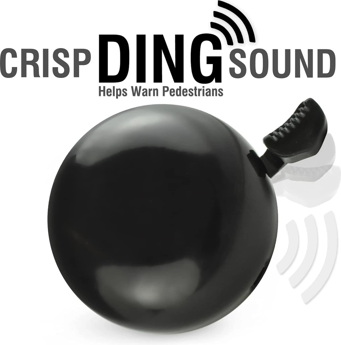 Fietsbel Zwart 5.5 Cm Stalen Fietsbel - Universele Fietsbel Zwart Hoorbare Klank. - Afbeelding 9