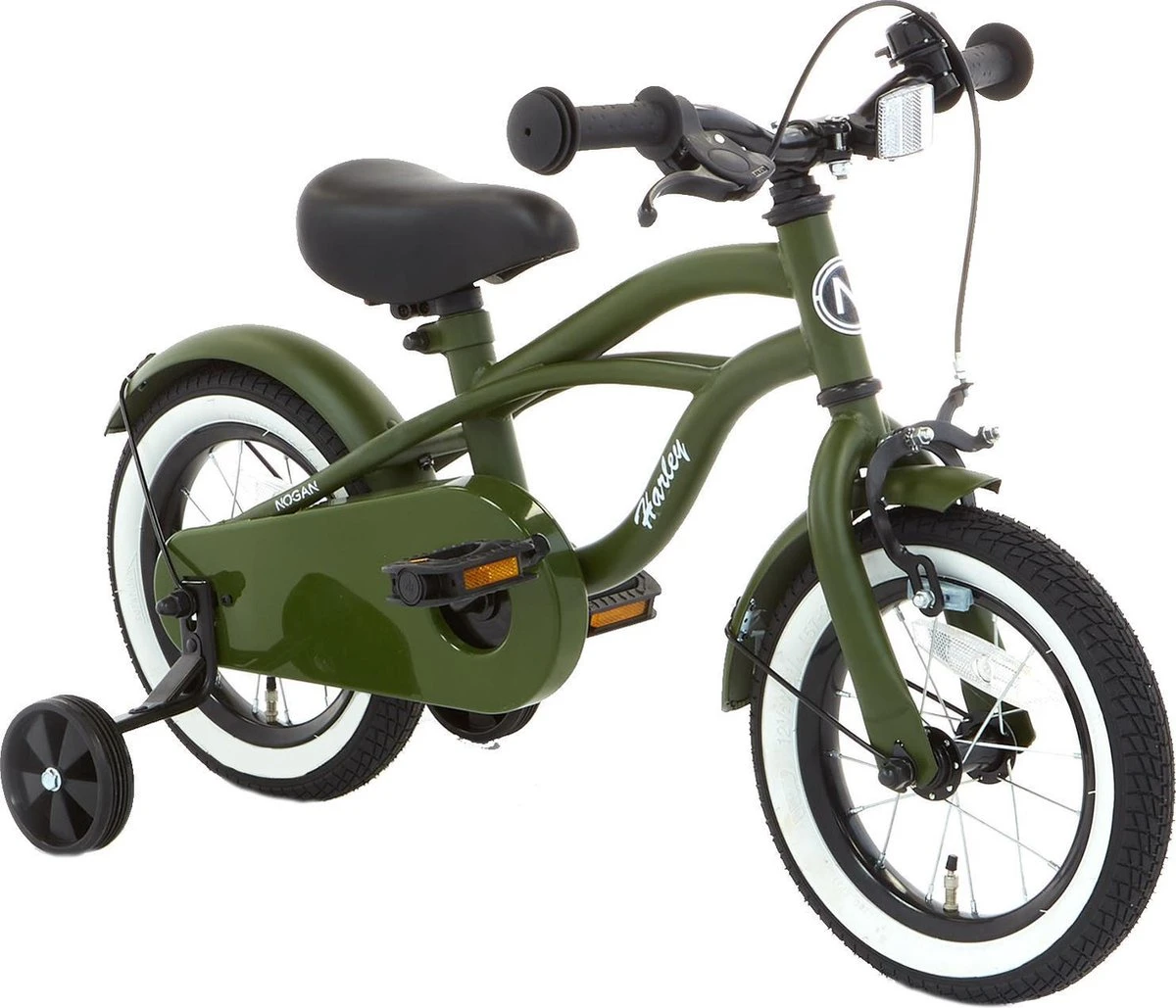 Nogan Harley - Kinderfiets - Jongensfiets - 12 Inch - Leger Groen - Afbeelding 3