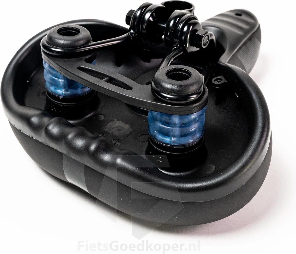 Voltano Pro Gel Fietszadel – Met Uitsparing – Zwart – Unisex - Inclusief Zadelstrop - Ergonomisch Gevormd - Elastomeer Vering - Afbeelding 7