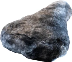 Craved Zadeldek Schapenvacht – Antraciet - Zitcomfort - 1e Kwaliteit - Fietszadelhoes