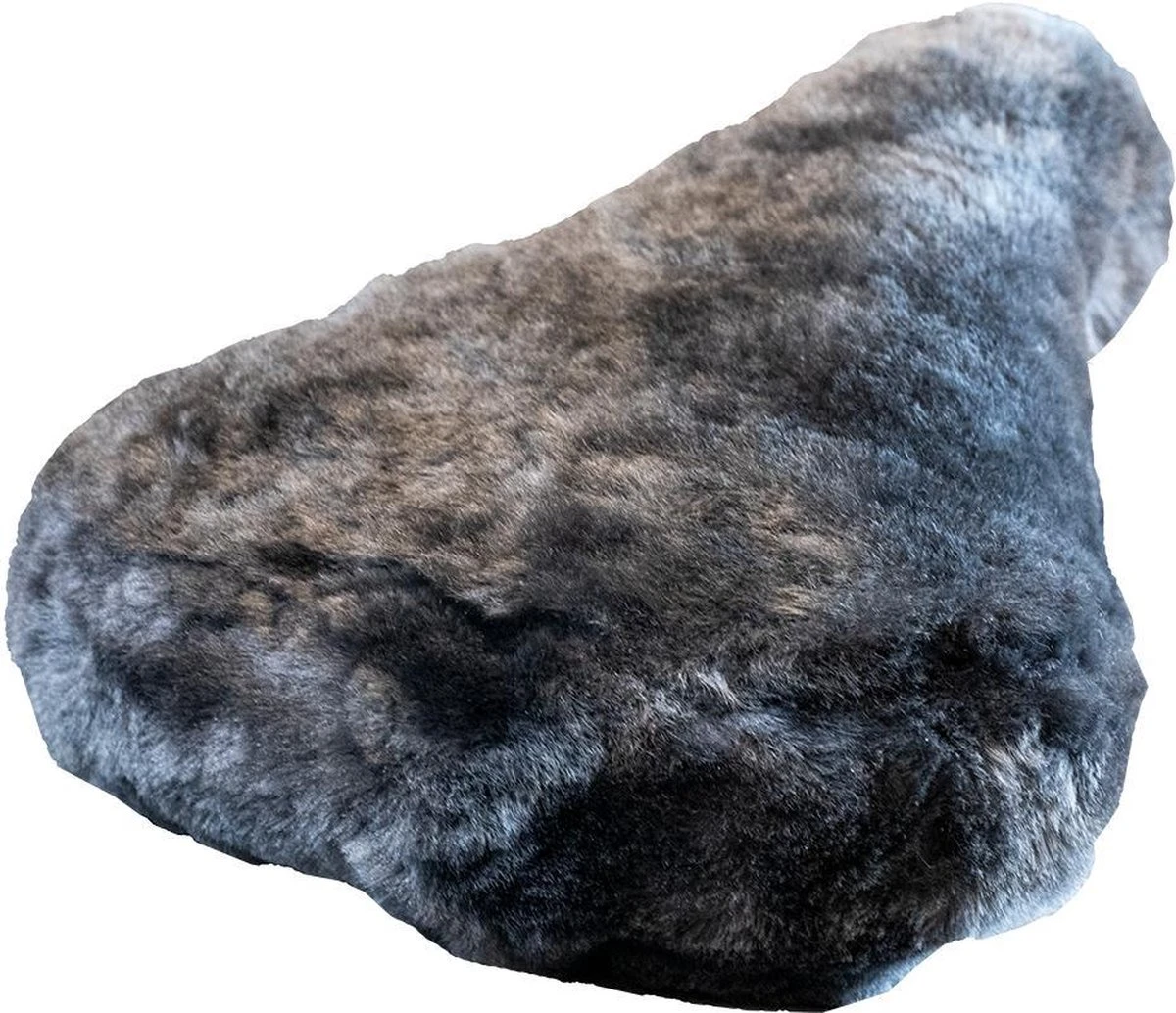 Craved Zadeldek Schapenvacht – Antraciet - Zitcomfort - 1e Kwaliteit - Fietszadelhoes