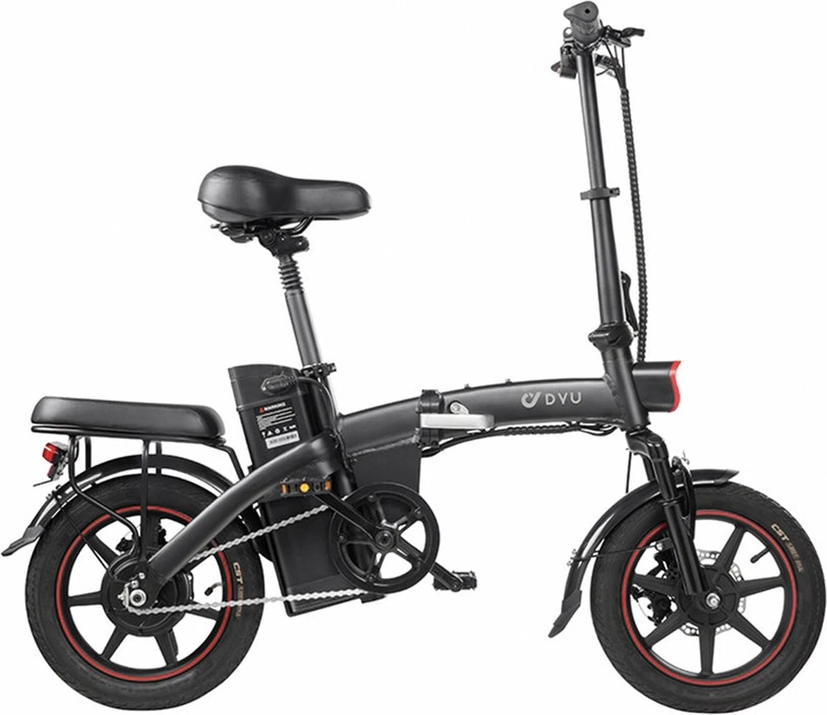 F-Wheel DYU A5 - Elektrische Vouwfiets - E Bike - 14 Inch - 7.5 Ah - 25km/u - Zwart - Afbeelding 13