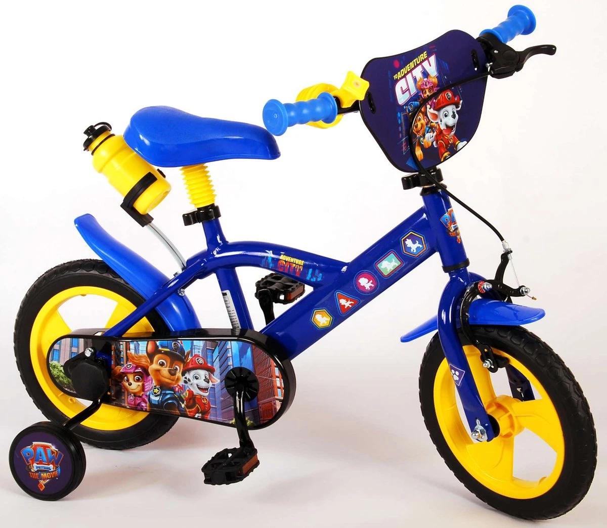 Nickelodeon Paw Patrol Kinderfiets - Jongens - 12 Inch - Blauw/Geel - Doortrapper - Afbeelding 13