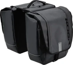 Dubbele Fietstas Koga 25 Liter Zwart Zilver