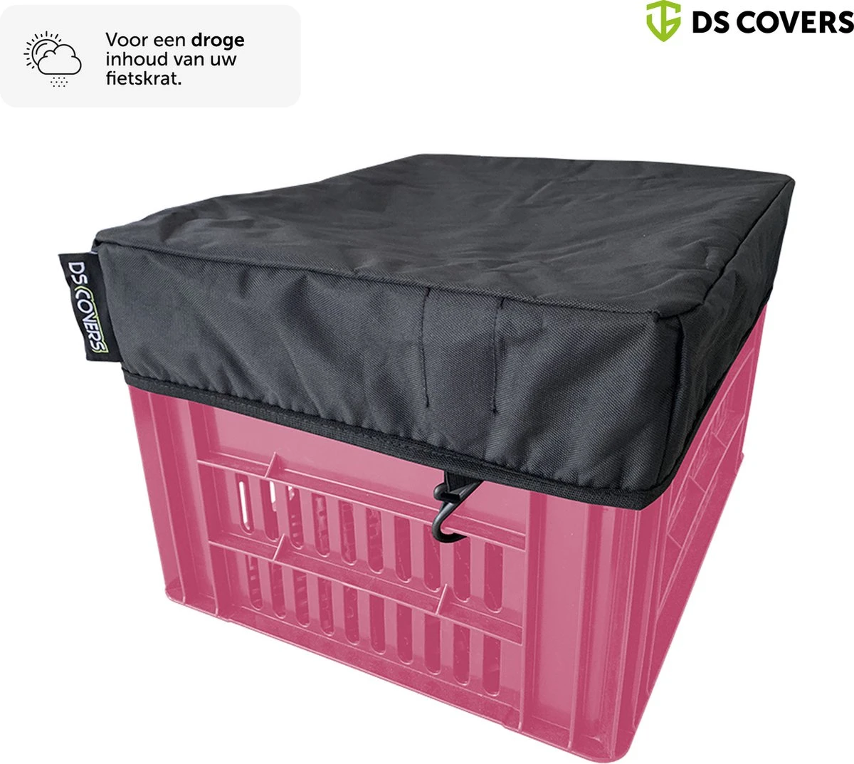CRATE Fietskrathoes Van DS COVERS – Outdoor – Waterdicht – UV Bescherming – 600D Polyester – Maat L - Afbeelding 2