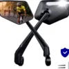 Beyond Gold - Fietsspiegel - Links - Reflectie Strip - E Step - Elektrische Fiets - Mountain Bike - Incl Grote Kijkhoek - Achteruitkijkspiegel - 360º Verstelbaar - Multifunctioneel - Incl Inbussleutel - Fiets Spiegel