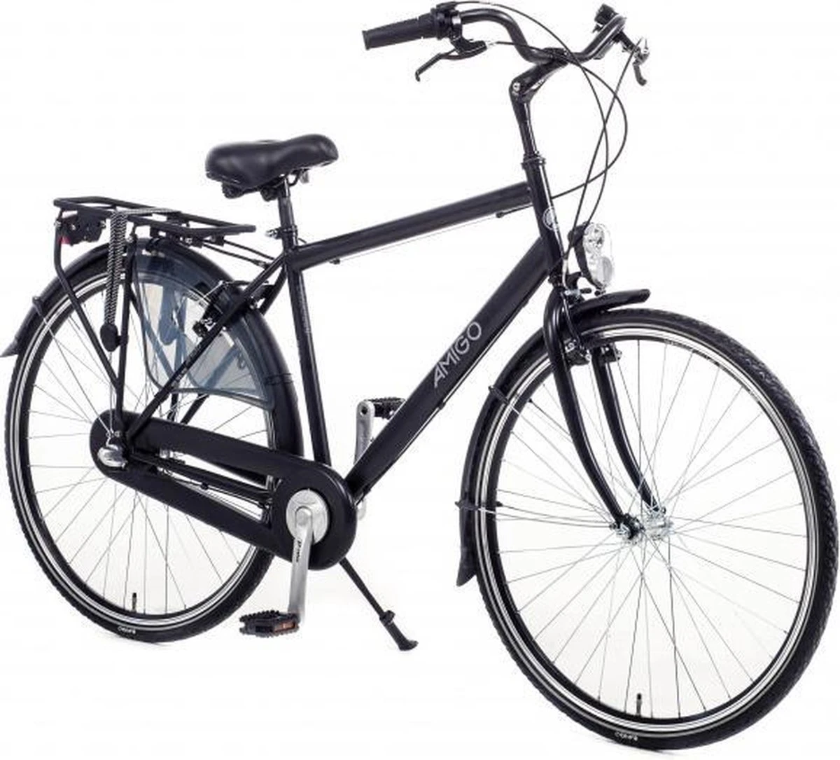 Amigo Bright - Herenfiets 28 Inch - Fiets Met 3 Versnellingen - Matzwart - Afbeelding 3