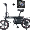 Merkloos Windgoo B20 PRO - E Bike - Elektrische Fiets - 16 Inch - 250W - 7.8Ah Batterij - Max. 25km/u - Zwart - Incl. GSM Houder