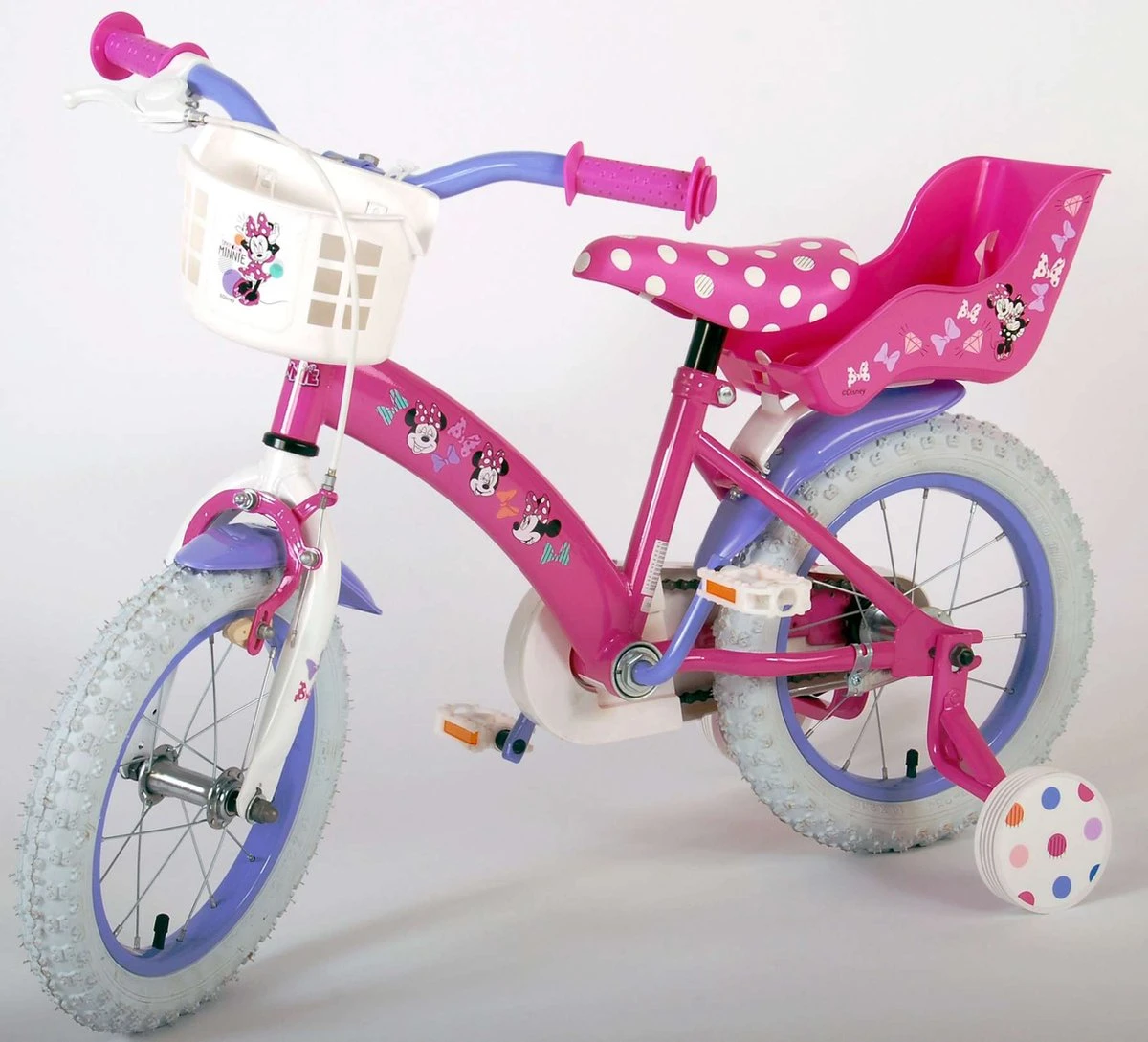 Volare Disney Minnie Cutest Ever! - Kinderfiets - Meisjes - 14 Inch - Roze - Afbeelding 10