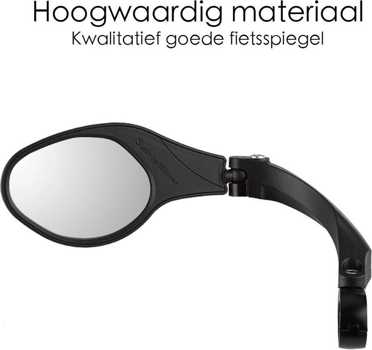 Merkloos Fietsspiegel Ebike Universeel - Zwart - Linker Spiegel - Verstelbaar - Universele Fietsspiegel - Fietsspiegel Op Stuur - Links - Fietsspiegel Achteruitkijk Spiegel - Fietsspiegels Electrische Fiets - Afbeelding 3