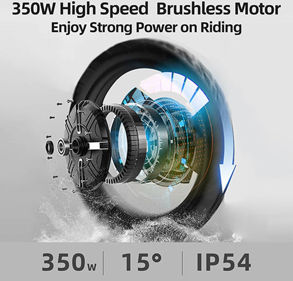 F-Wheel DYU A5 - Elektrische Vouwfiets - E Bike - 14 Inch - 7.5 Ah - 25km/u - Zwart - Afbeelding 8