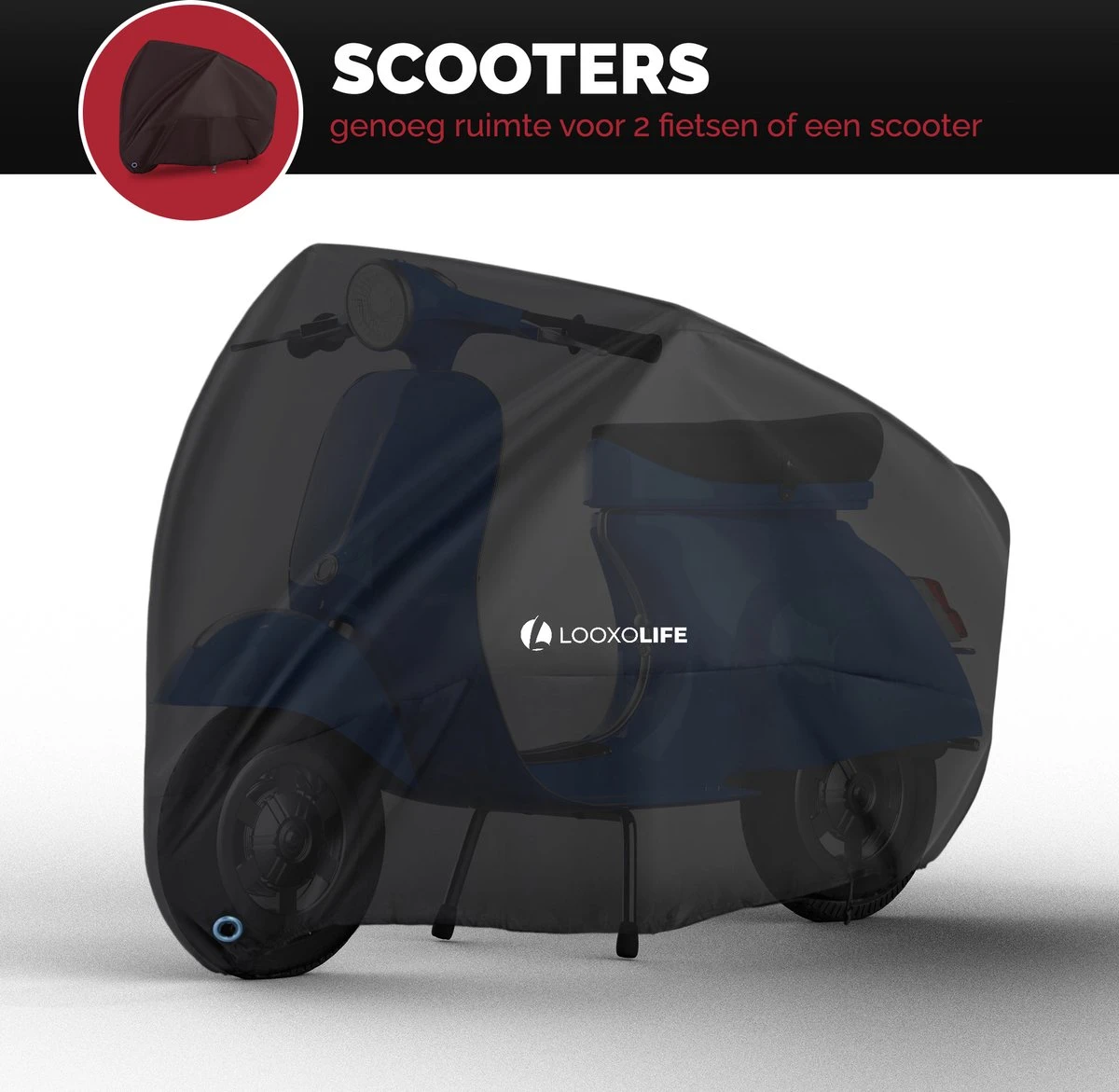 Merkloos Fietshoes - Voor 1 Fiets Of 2 Fietsen - Waterdicht - XXL - Ultra Sterk & Dik - Premium PU Coating - Met Opberghoes - Afbeelding 9