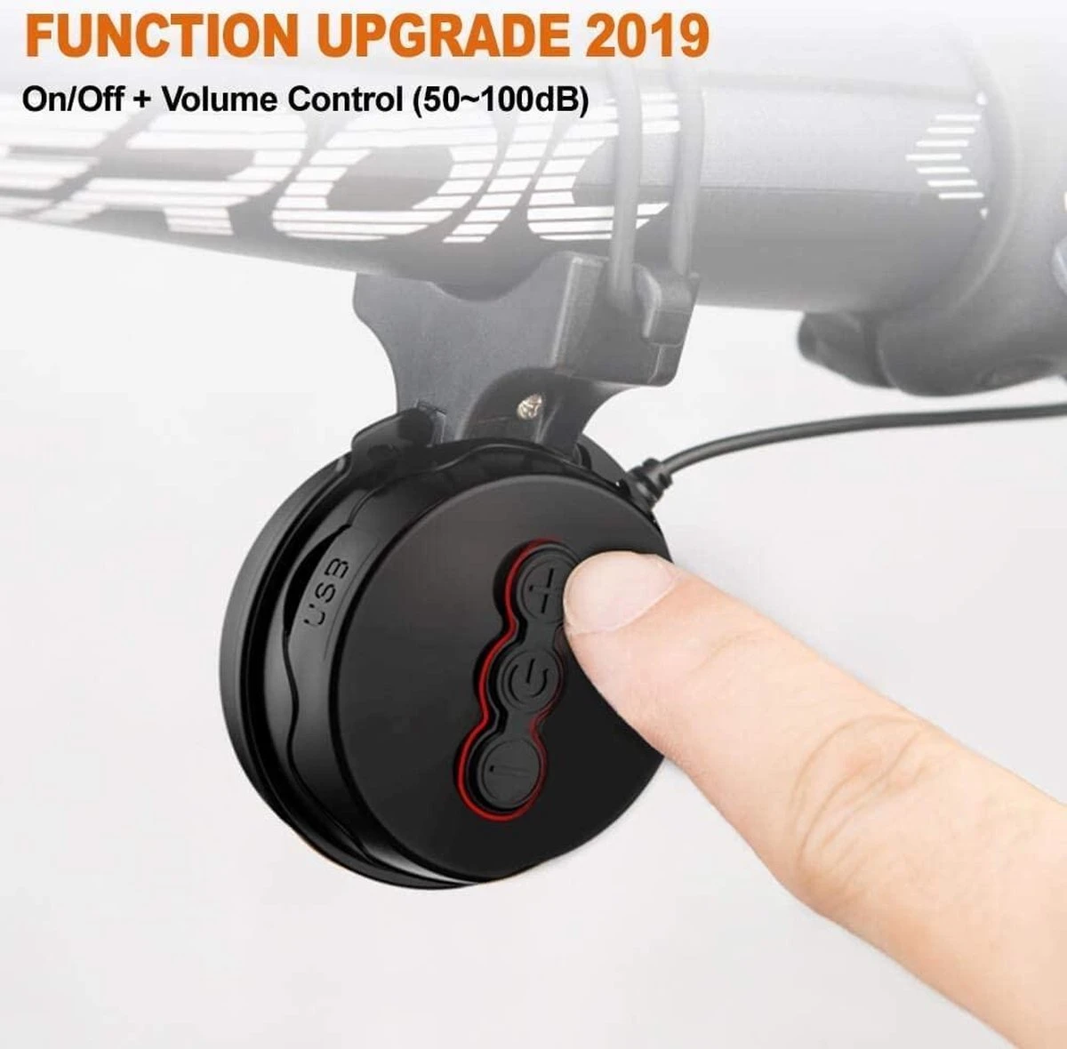 Merkloos Elektrische Fietsbel Mirage T-002 - USB Oplaadbaar - 80 ~ 90dB - Afbeelding 9