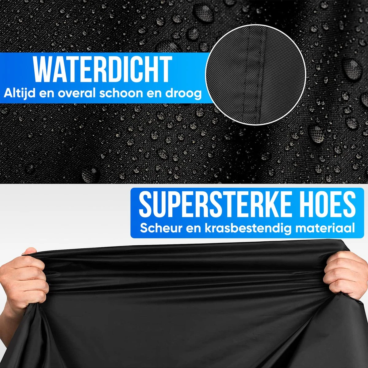 Strex Fietshoes Universeel Voor Alle Fietsen - Waterdicht Ultra Sterk Oxford - Fiets Hoes Voor 1/2 Fietsen - Incl. Opbergzak - Afbeelding 3