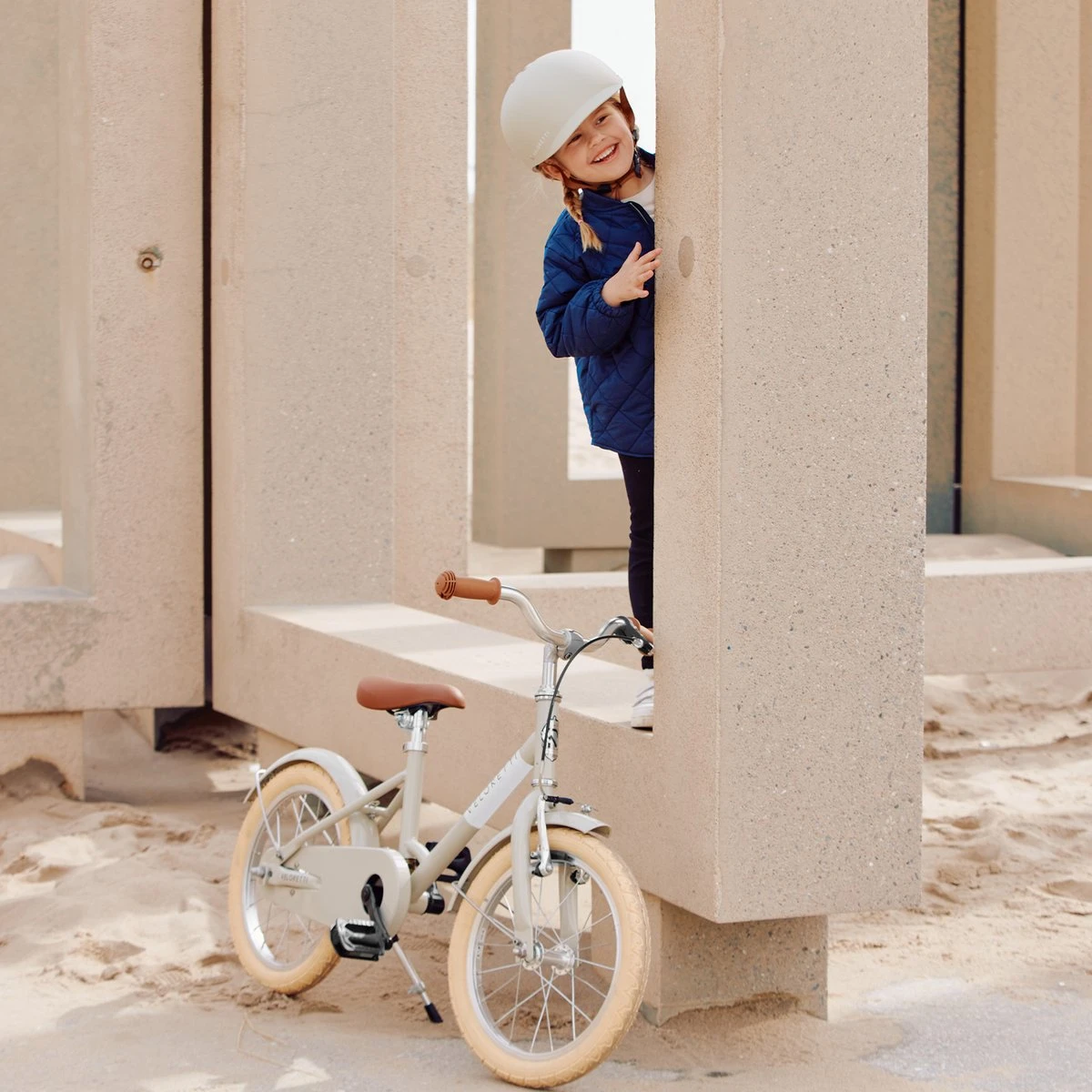 Veloretti Kids Helm - Pebble Grey (Maat S) - Afbeelding 2