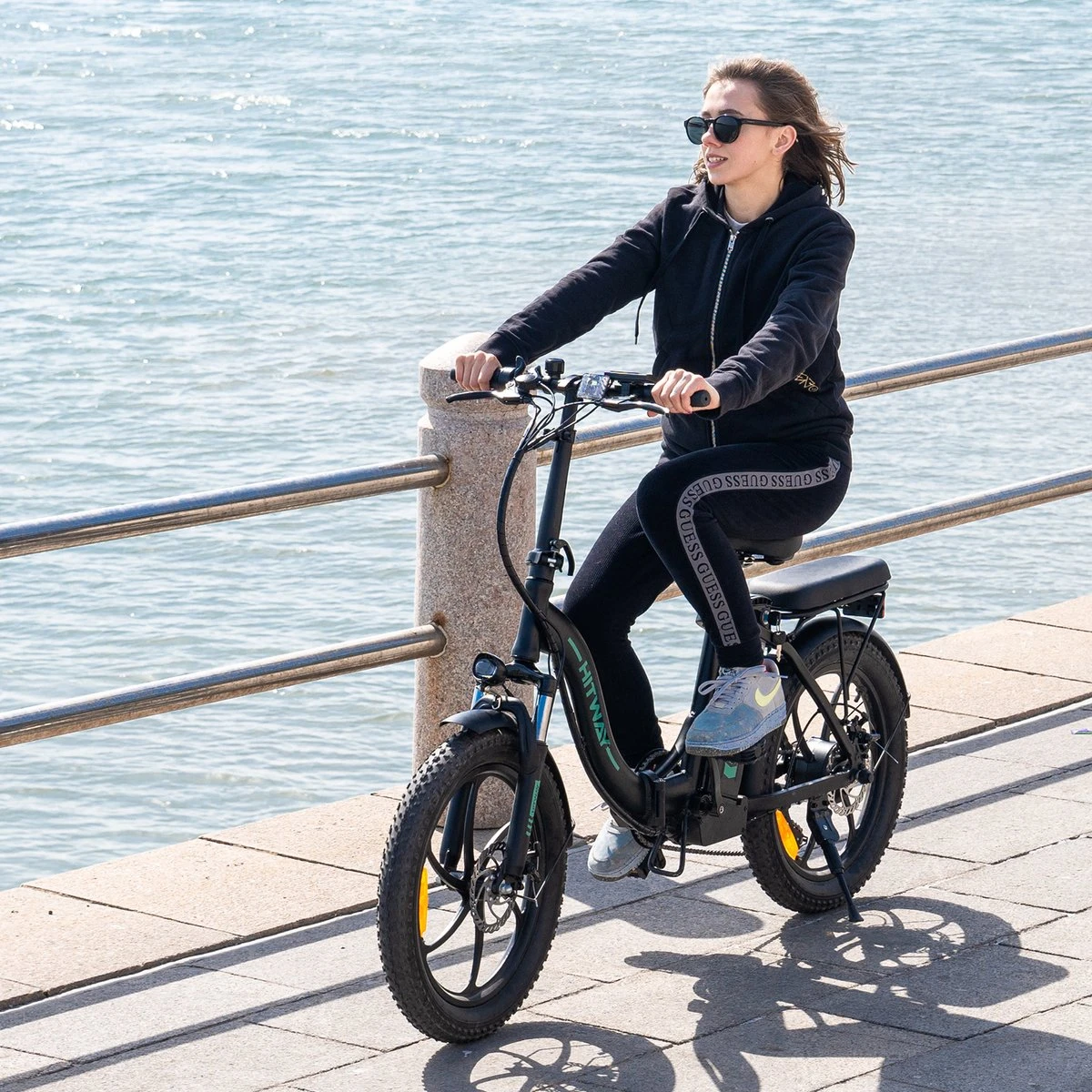 HITWAY Elektrische Fiets - E-Bike - 11,2Ah - 250 W - 20 Inch Fatbike - Afbeelding 2