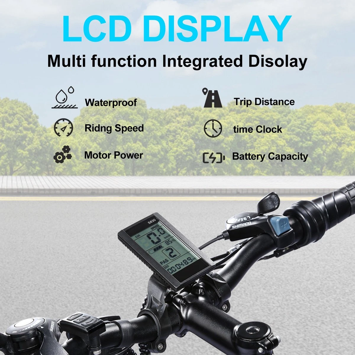 Elektrische Fiets Off-Road | E-Fietsen | Electric Mountain Bike | E-bike | 250W Motor | 26 Inch | Zwart BK7 - Afbeelding 2