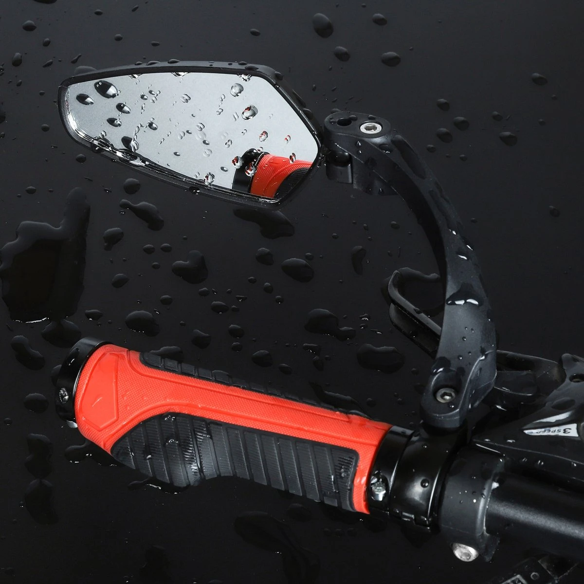 TIKKENS® Fietsspiegel Links - Verstelbaar - Fiets Spiegel Geschikt Voor E-bike, Speed-pedelec - Afbeelding 3