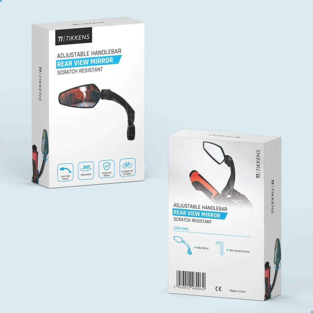 TIKKENS® Fietsspiegel Links - Verstelbaar - Fiets Spiegel Geschikt Voor E-bike, Speed-pedelec - Afbeelding 6