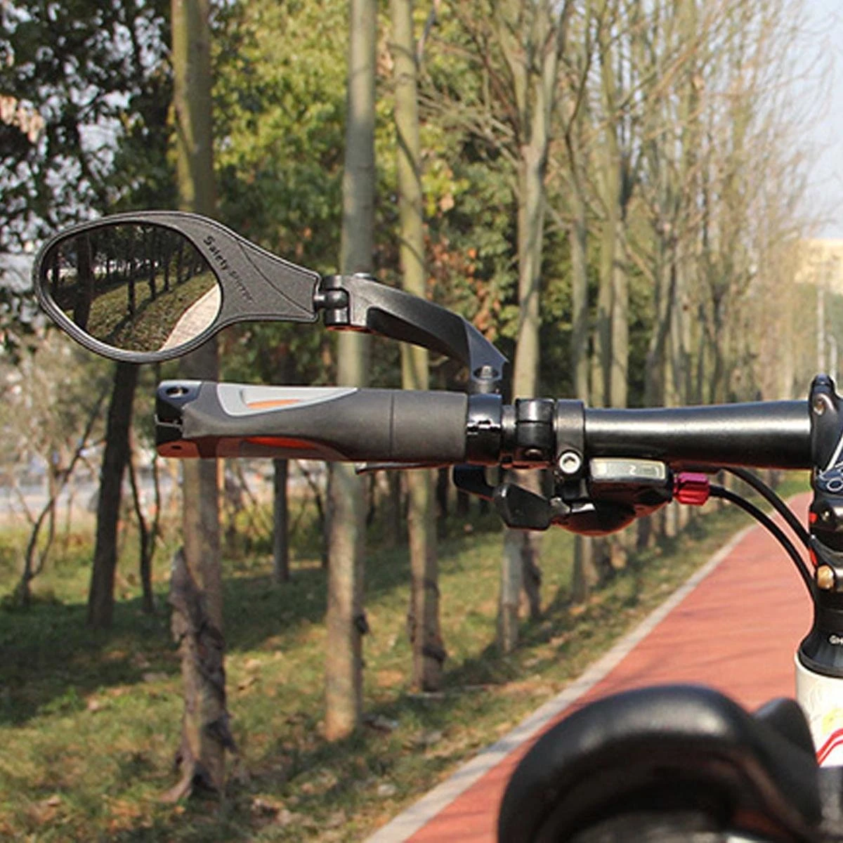 Merkloos Fietsspiegel Ebike Universeel - Zwart - Linker Spiegel - Verstelbaar - Universele Fietsspiegel - Fietsspiegel Op Stuur - Links - Fietsspiegel Achteruitkijk Spiegel - Fietsspiegels Electrische Fiets - Afbeelding 5