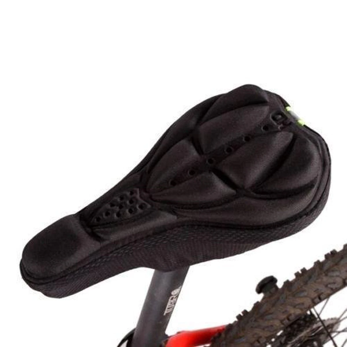 Merkloos 3D Fiets Zadelhoes - Cover - Overtrek - Uniseks - One Size - Volwassenen - Beschermkussen - Zwart - Afbeelding 7