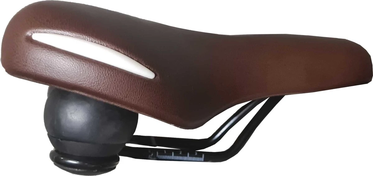 Selle Zadel Comfort Bruin Met Witte Bumpers - Zonder Strop