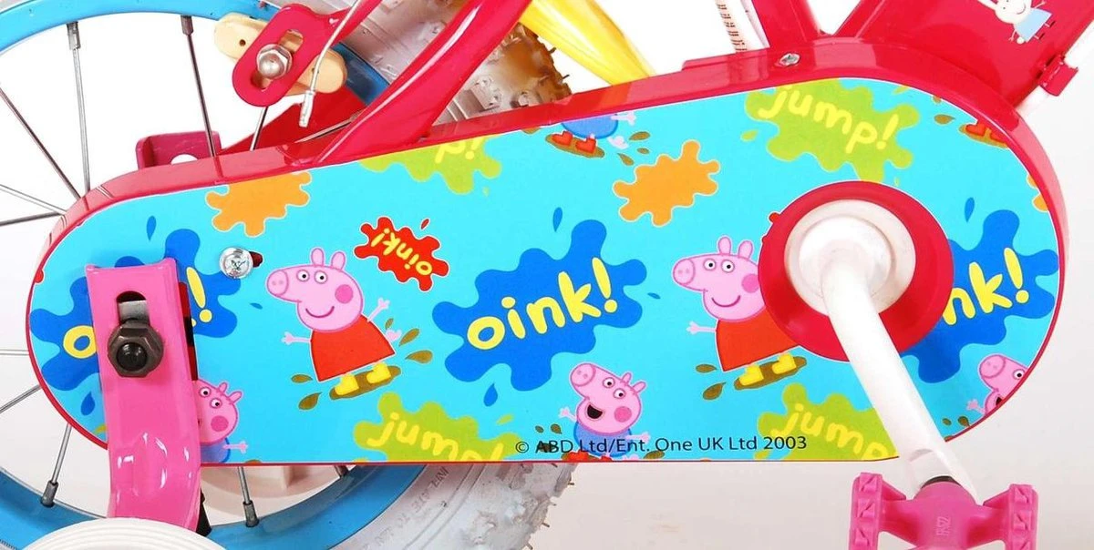 Volare Peppa Pig Kinderfiets - Meisjes - 12 Inch - Roze - 2 Handremmen - Afbeelding 4