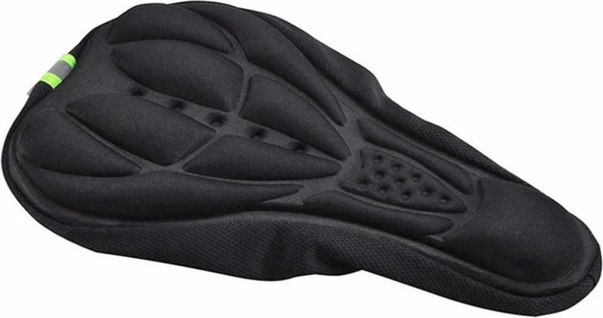 Merkloos 3D Fiets Zadelhoes - Cover - Overtrek - Uniseks - One Size - Volwassenen - Beschermkussen - Zwart