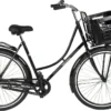 Wheelerz.nl Omafiets 28 Inch / 53cm Zwart | Incl Voordrager & Krat