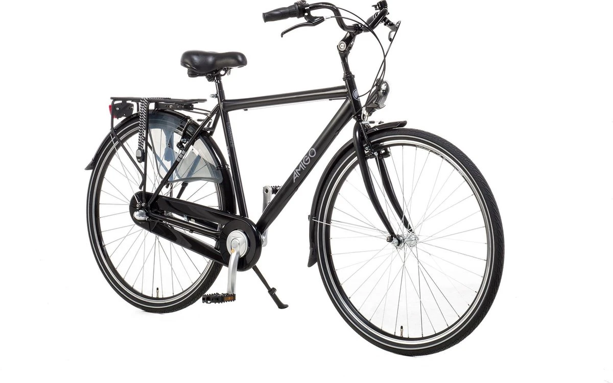 Amigo Bright - Herenfiets 28 Inch - Fiets Met 3 Versnellingen - Matzwart - Afbeelding 4