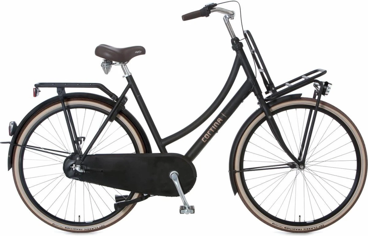Cortina U4 - Stadsfiets - D50 - Jet Black Matt - R3