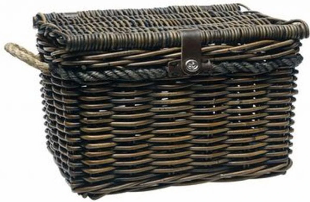 New Looxs Melbourne Medium Fietsmand Voordrager - 24 Liter - Rotan - Bruin - Afbeelding 5