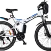 Myatu E-Bike 26-inch E-bike Voor Vrouwen En Mannen, Mountainbike Elektrische Fiets Met 36V 10.4AH Accu En Shimano 21 Versnellingen, 21 Versnellingen, Derailleur, 250 W