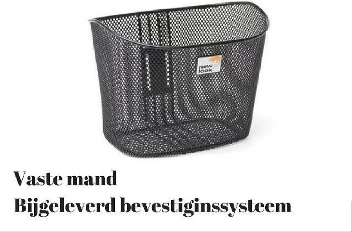 New Looxs Toscane RapidLock Fietsmand Stuur - 19 Liter - Staal - Zwart - Afbeelding 5