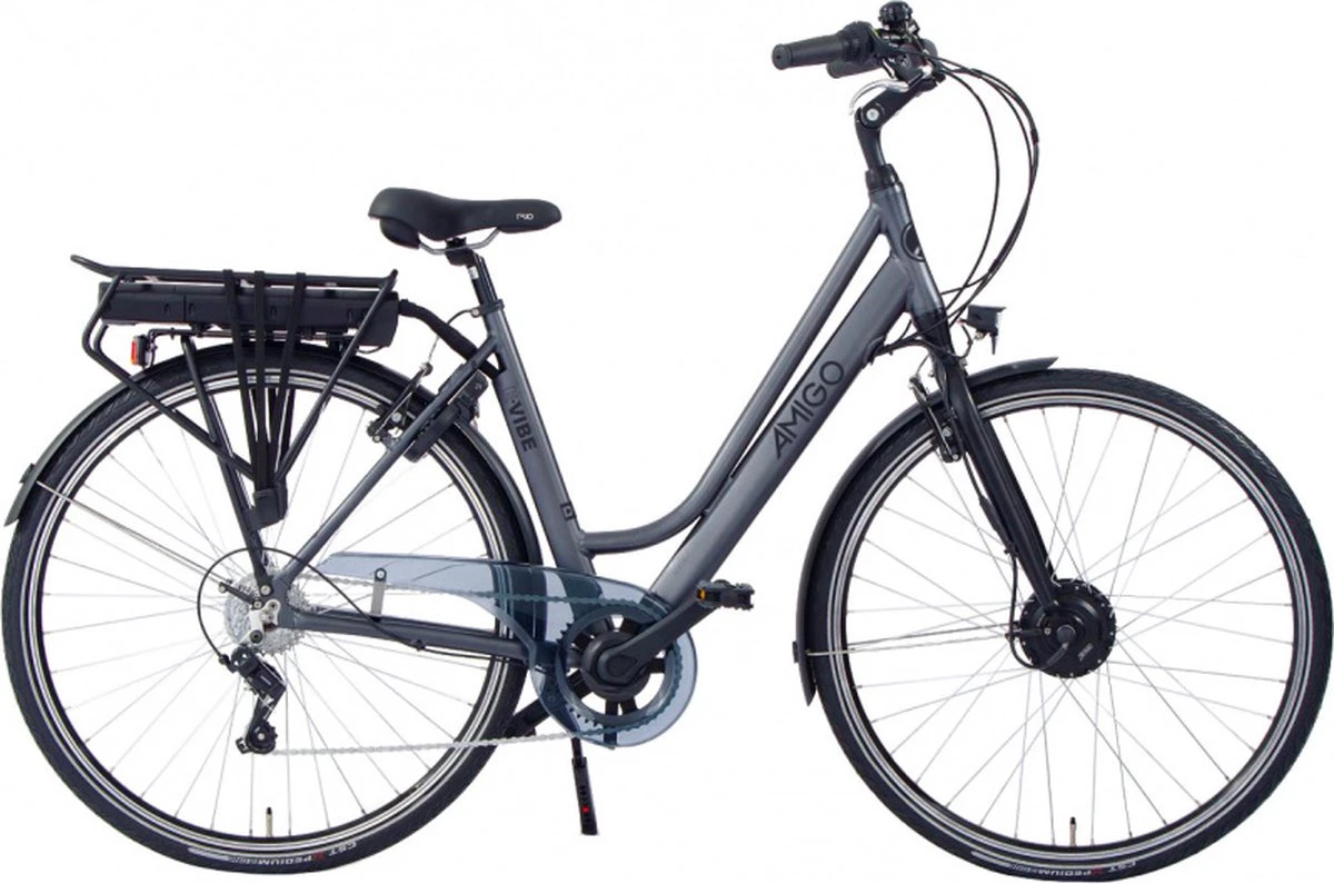 Amigo E-Vibe D1 - Elektrische Stadsfiets Voor Dames - Met 7 Versnellingen - Matgrijs - Afbeelding 6