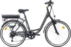 Villette Le Petit Bonheur Orus, Elektrische Damesfiets, 26 Inch, 6 Sp, Grijs