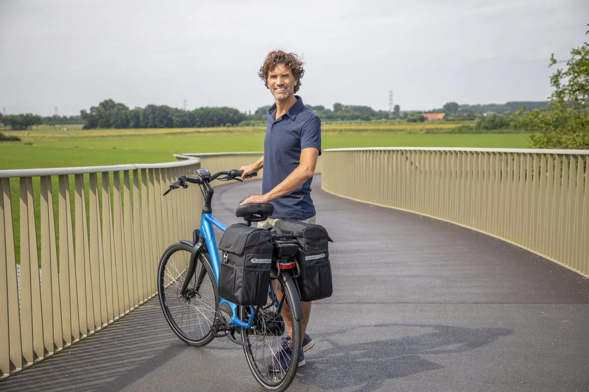 New Looxs Vigo Double MIK Dubbele Fietstas - Afneembaar - 37 Liter - Zwart - Afbeelding 6