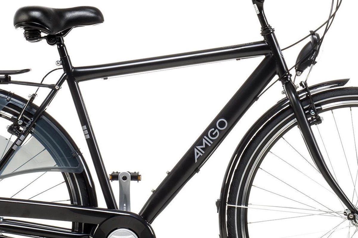 Amigo Bright - Herenfiets 28 Inch - Fiets Met 3 Versnellingen - Matzwart - Afbeelding 10