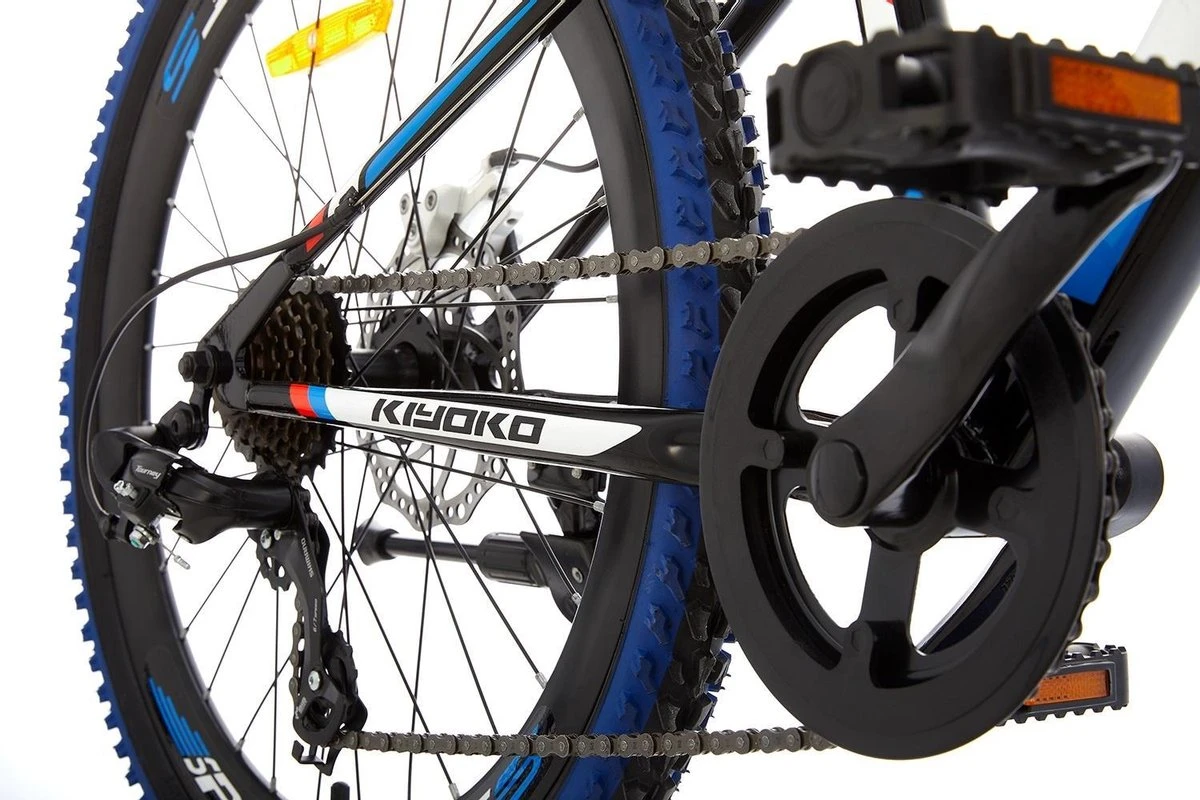 Supersuper Kiyoko Kinder Mountainbike - 7 Versnellingen - 24 Inch - Jongens - Zwart/Blauw - Afbeelding 5