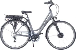 Amigo E-Vibe D1 - Elektrische Stadsfiets Voor Dames - Met 7 Versnellingen - Matgrijs