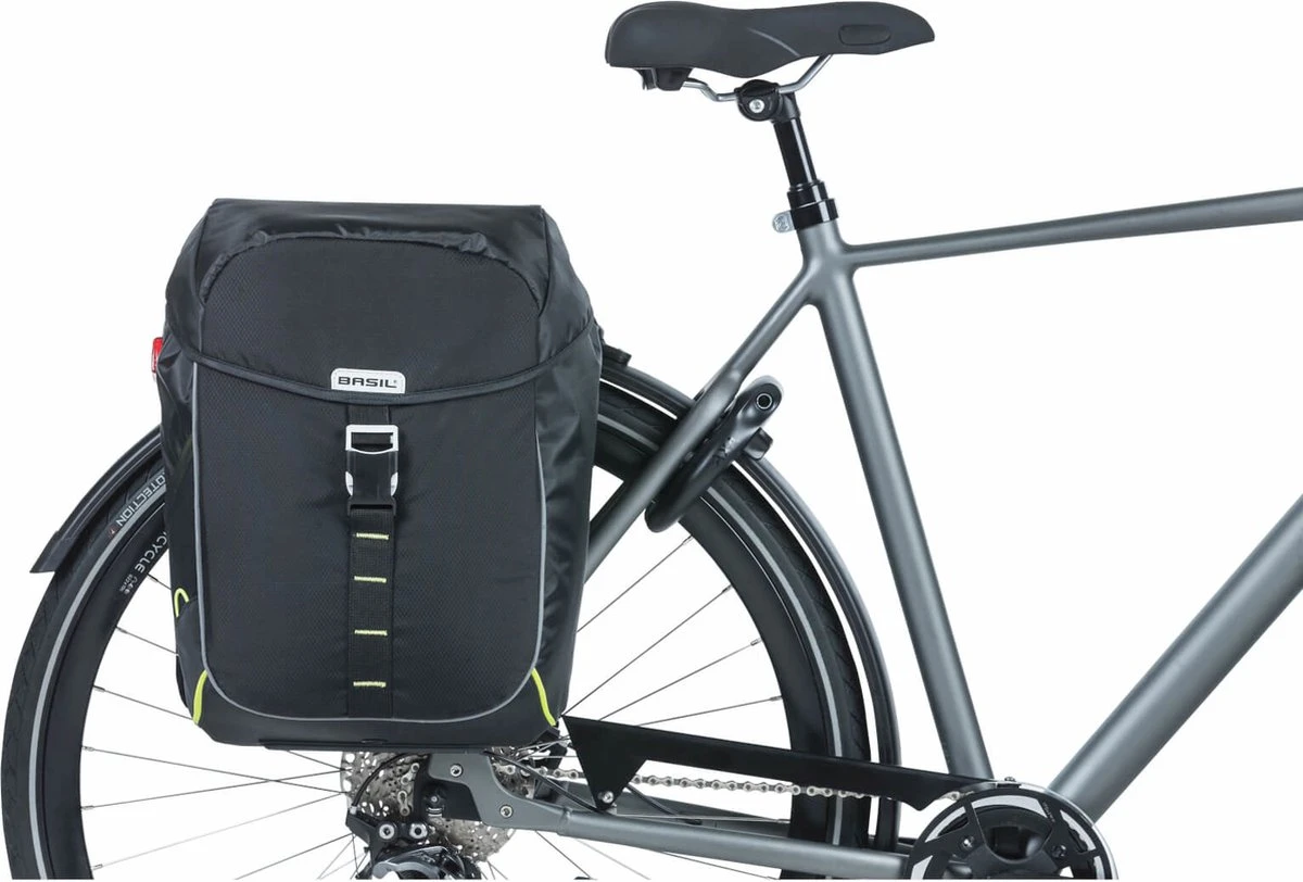 Basil Miles Dubbele Fietstas - Zwart - 34 Liter - Afbeelding 16