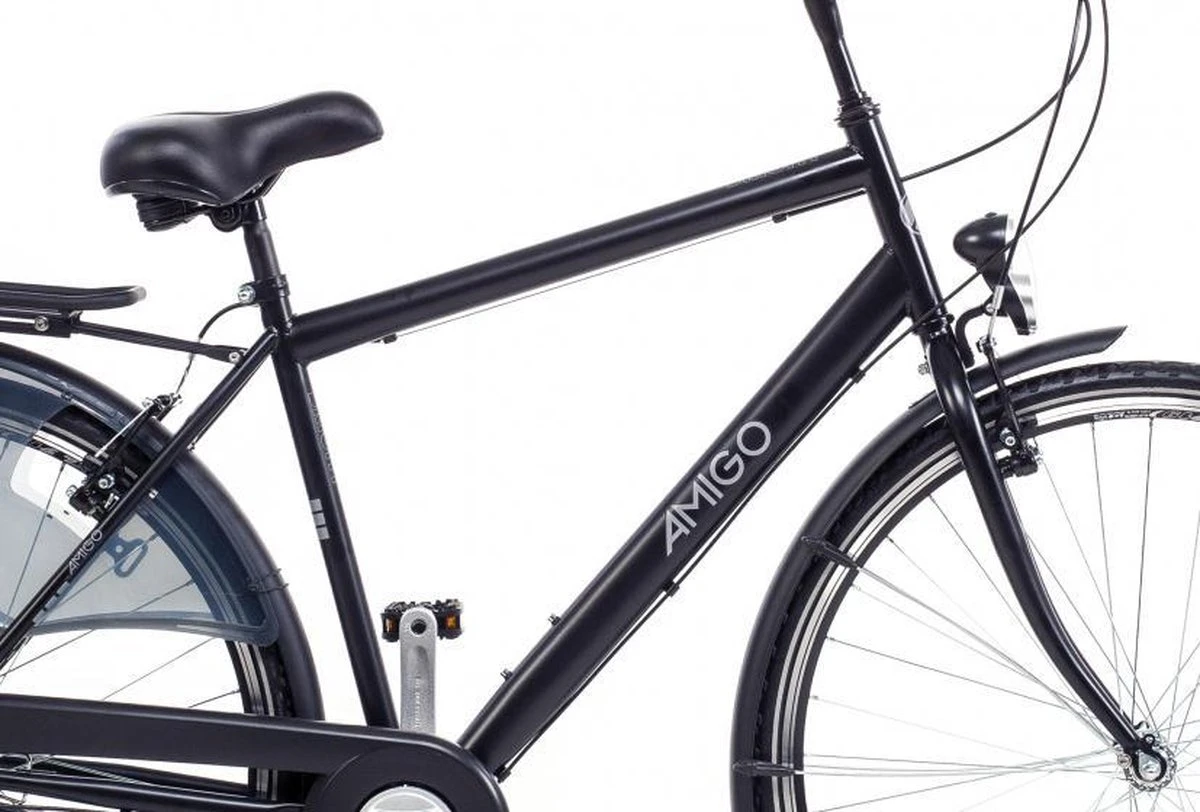 Amigo Bright - Herenfiets 28 Inch - Fiets Met 3 Versnellingen - Matzwart - Afbeelding 2