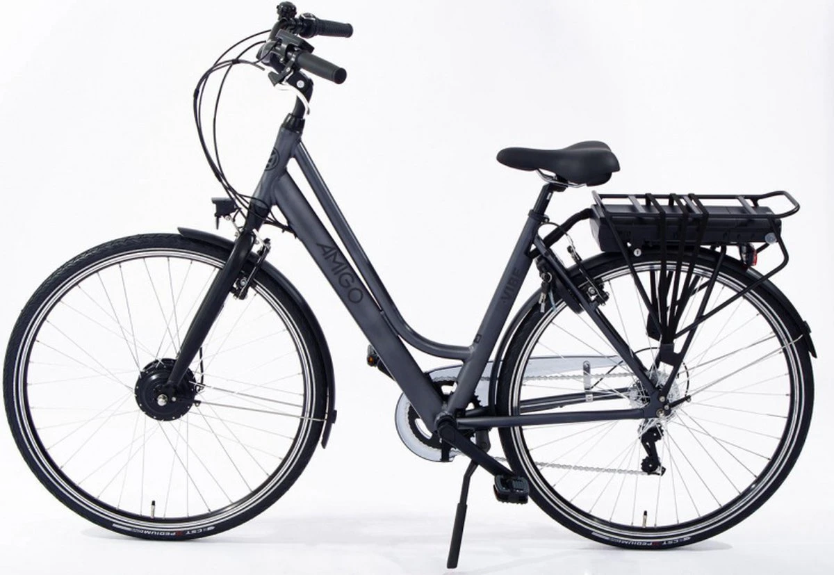 Amigo E-Vibe D1 - Elektrische Stadsfiets Voor Dames - Met 7 Versnellingen - Matgrijs - Afbeelding 7