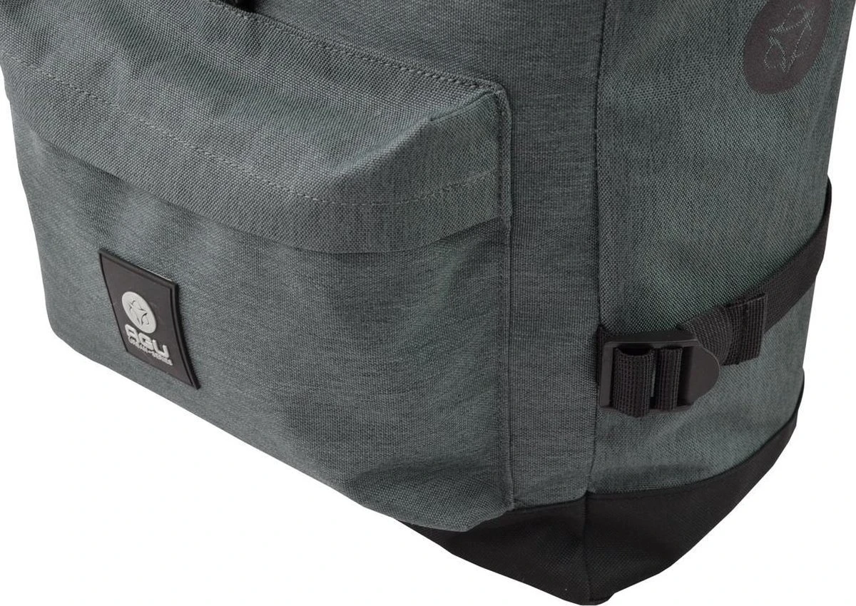 AGU Urban H2O Roll-Top Enkele Fietstas - Tas Met Afneembare Schouderriem - 3M Reflectie - Waterdicht - 14 Liter - Grijs - Afbeelding 8