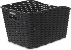 Basil Weave WP Fietsmand - Achter - Kunststof - Inclusief Bevestigingssysteem - Zwart